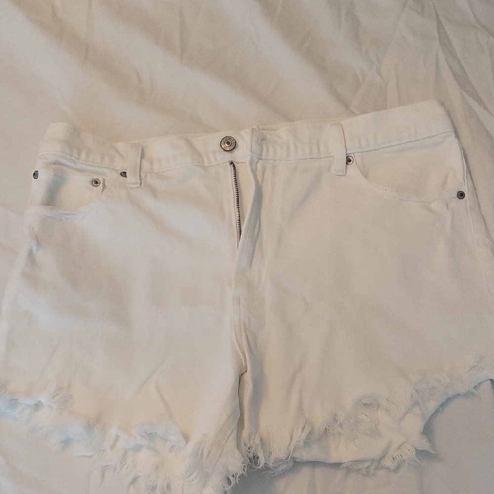 Women's White Denim Shorts
